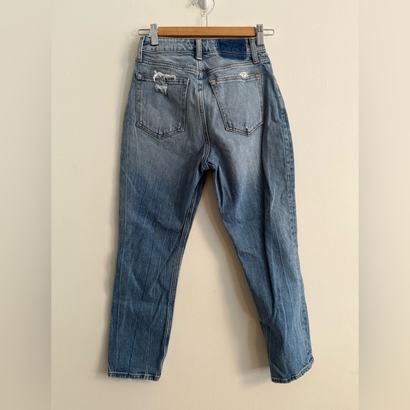 Abercrombie & Fitch Curve Love High Rise Mom Jean Blue Denim Size XXS l 00 l 24 - Picture 10 of 11